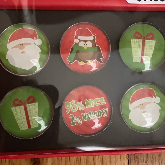 Kirklands assorted Christmas magnets. 2 packages sold as a lot. 12 magnets total - Picture 5 of 6